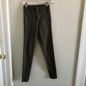 Olive green high waisted jeans